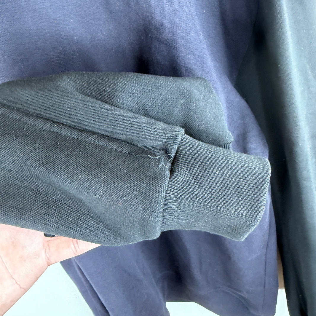 Dries Van Noten Navy Back Zipper Crewneck