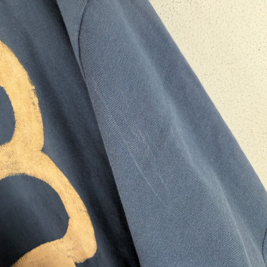 Balenciaga Distressed Navy Bitcoin T-Shirt