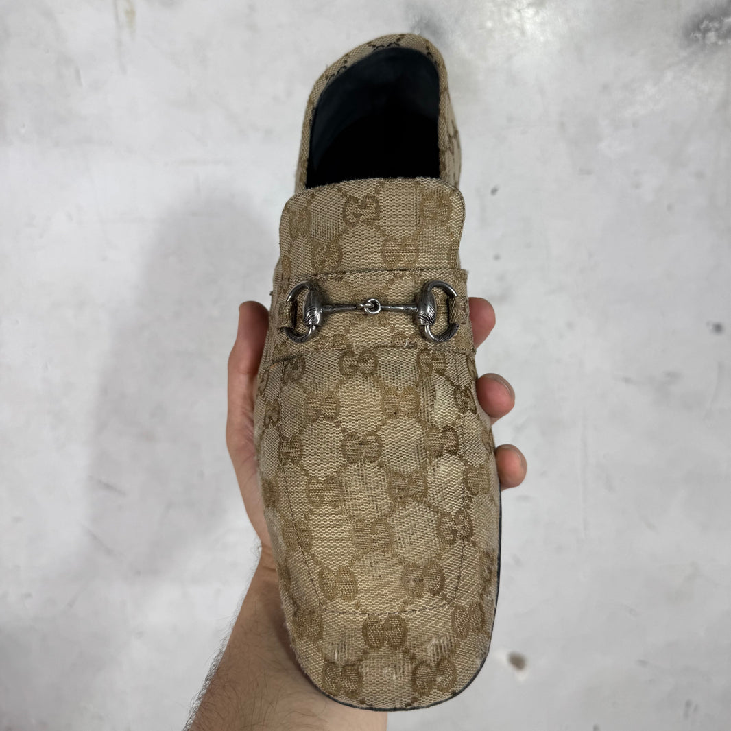 Gucci Canvas Monogram Raggazo Mules