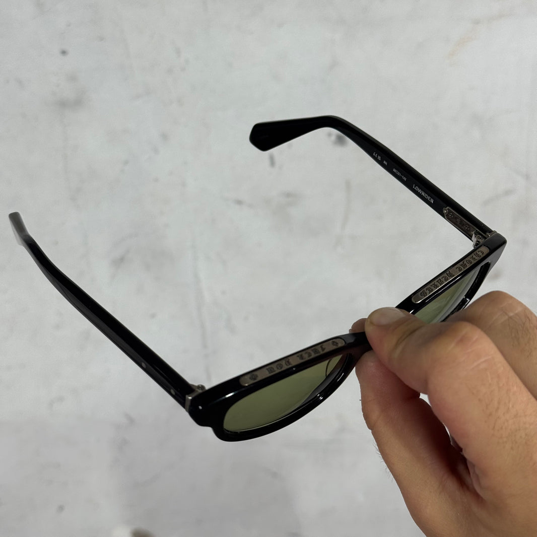 Chrome Hearts Glossy Black 50 Lowrider Sunglasses