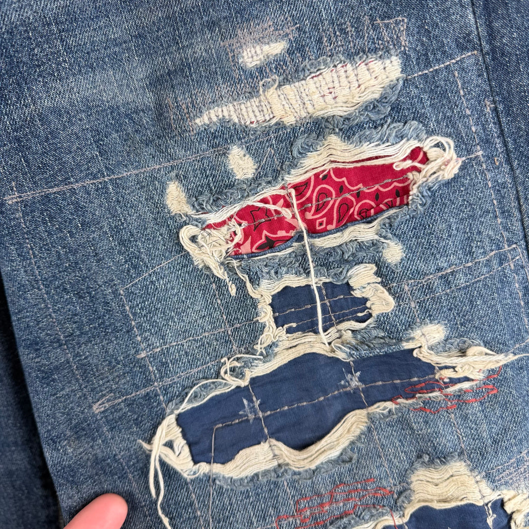 Polo Ralph Lauren Red Paisley Patchwork Jeans