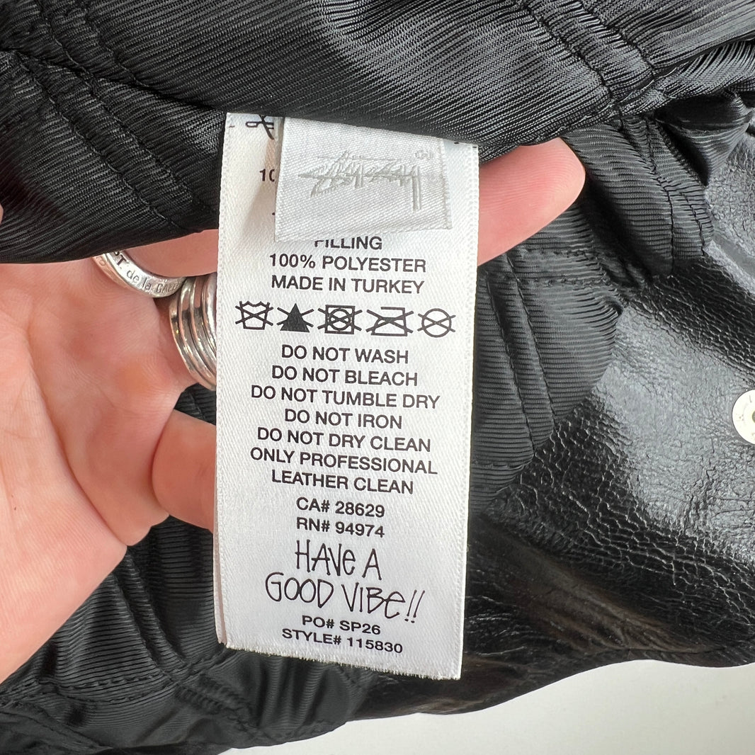Stussy Black Garage Leather Jacket