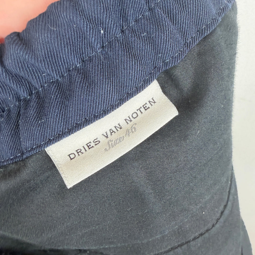 Dries Van Noten Navy Poly Jogger Pants