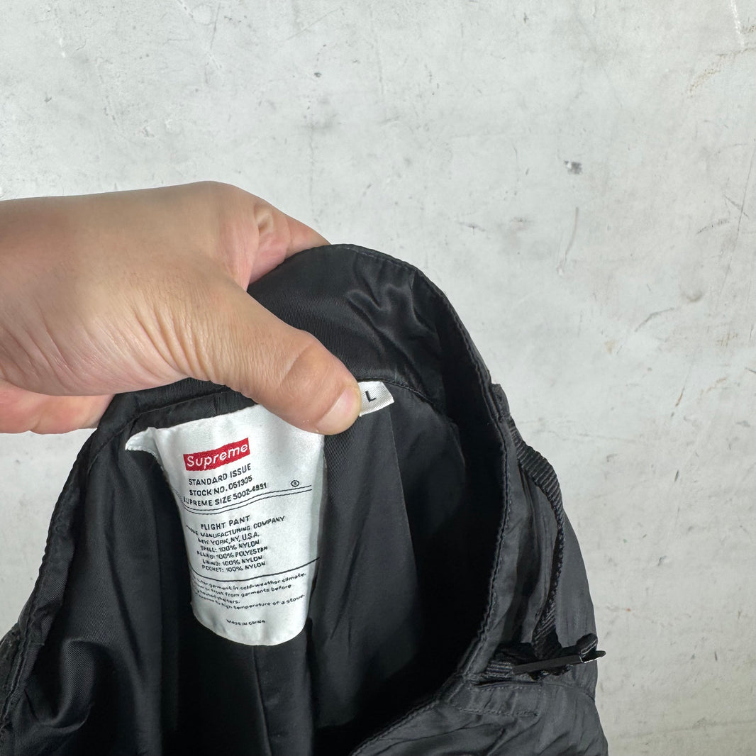 Supreme Black Zippered Flight Pants