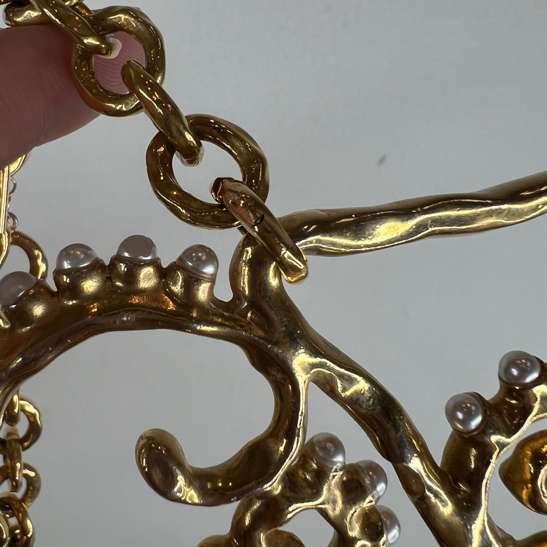 Schiaparelli Melted Pad Lock Necklace
