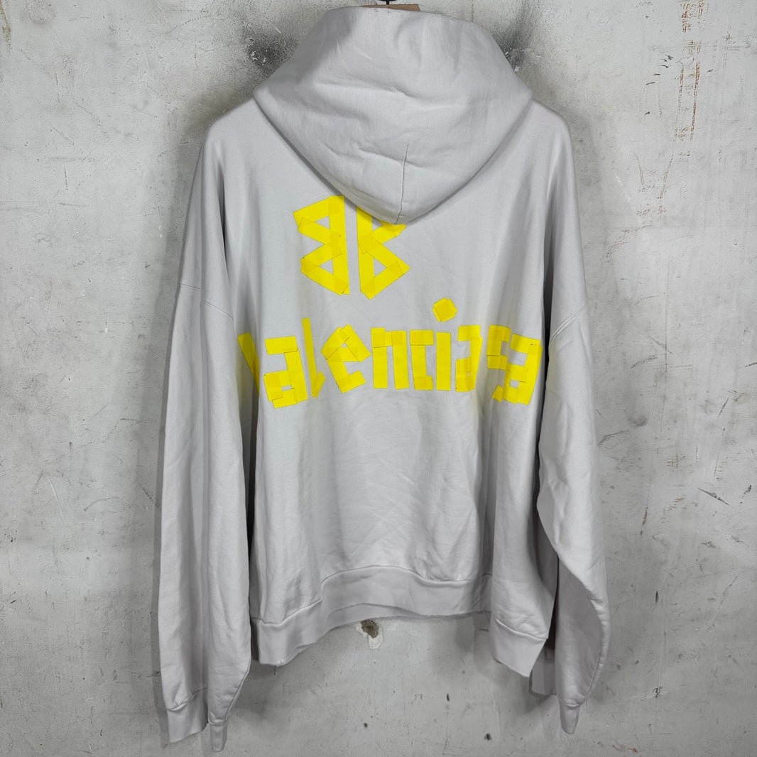 Balenciaga White Tape Hoodie