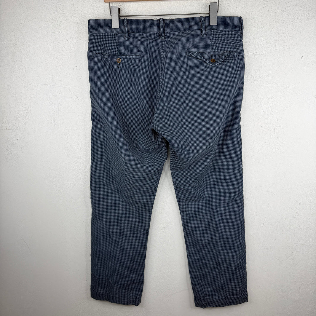 RRL Blue Plaid Trousers