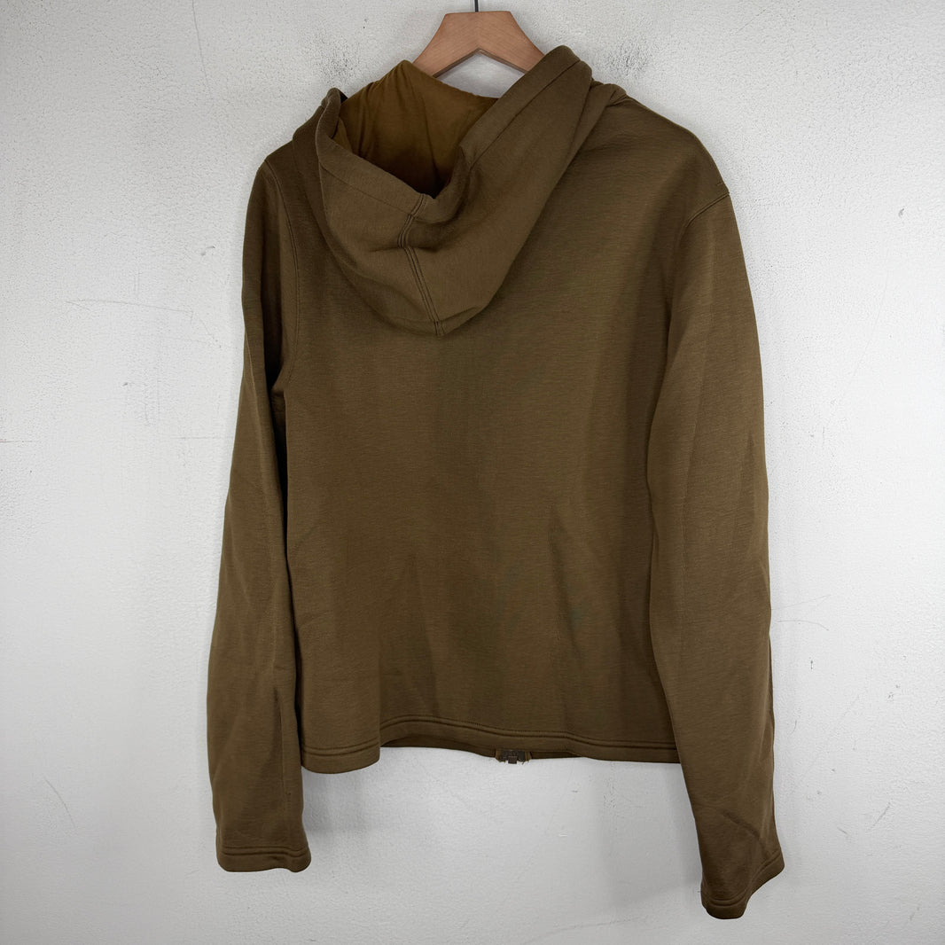 Helmut Lang Olive Zip Up Hoodie