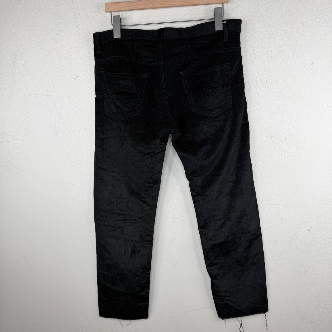 Dior Black Shiny Corduroy Pants