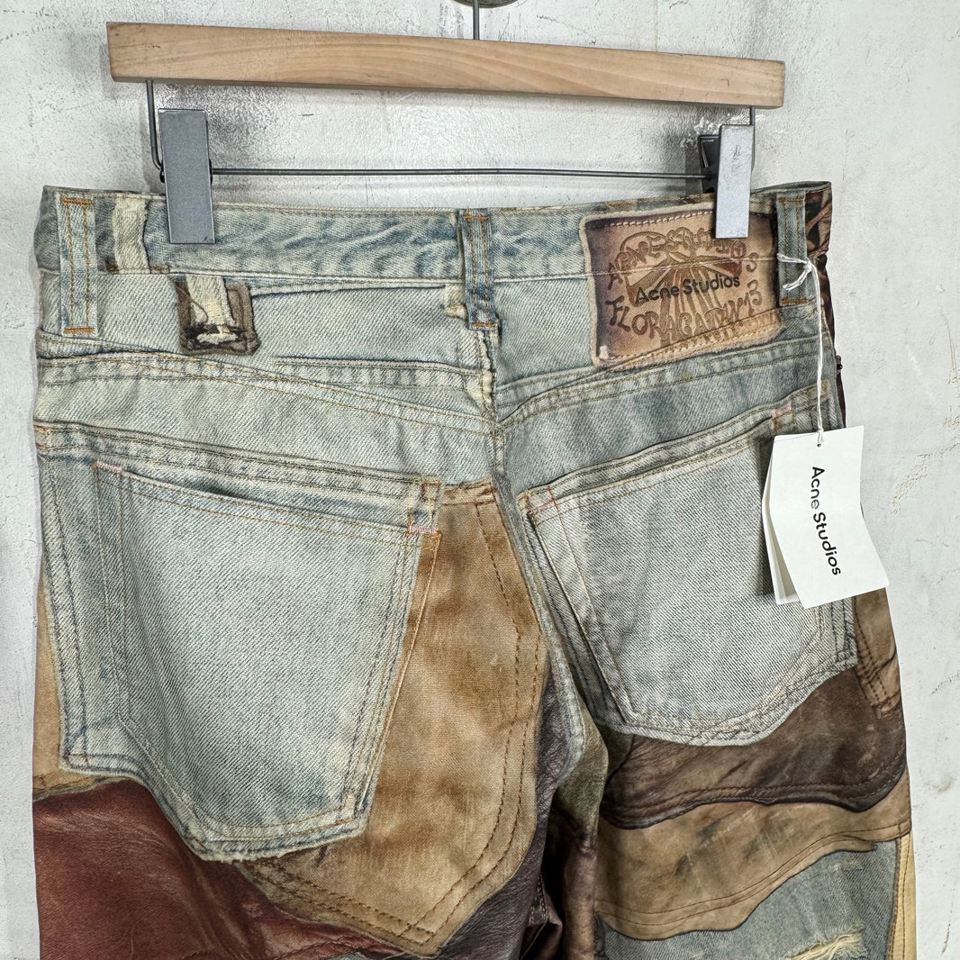 Acne Studios Trompe Leather Baggy Jeans