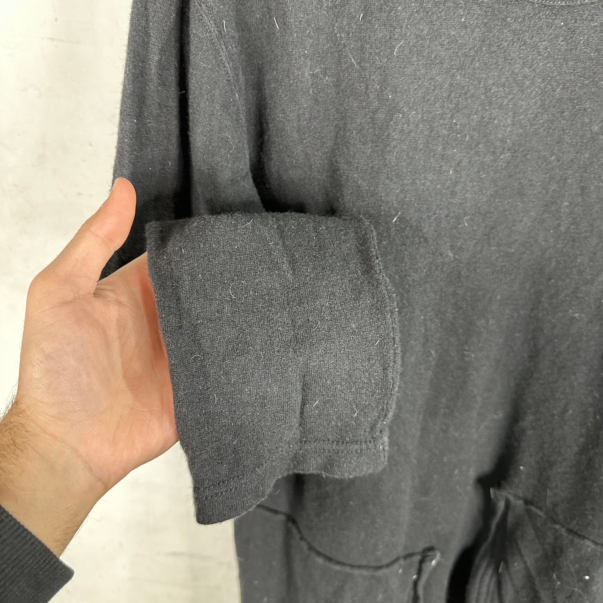 CDG Wool Hybrid Zipper Long Shirt
