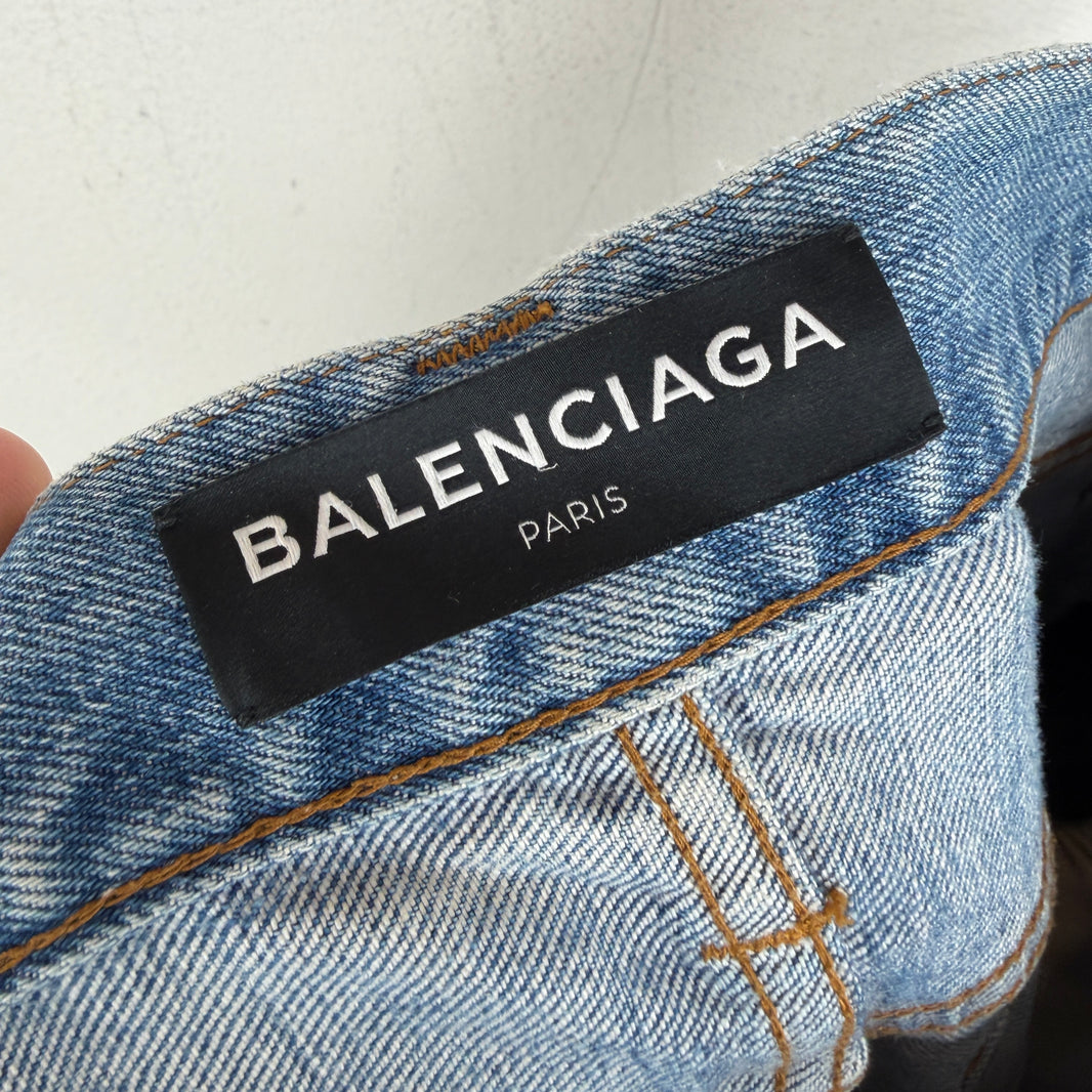 Balenciaga Triple Layer Convertible Denim Jeans