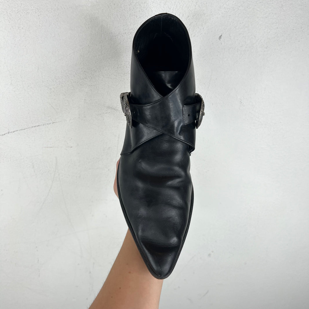 Saint Laurent Leather Duckie Ankle Boot