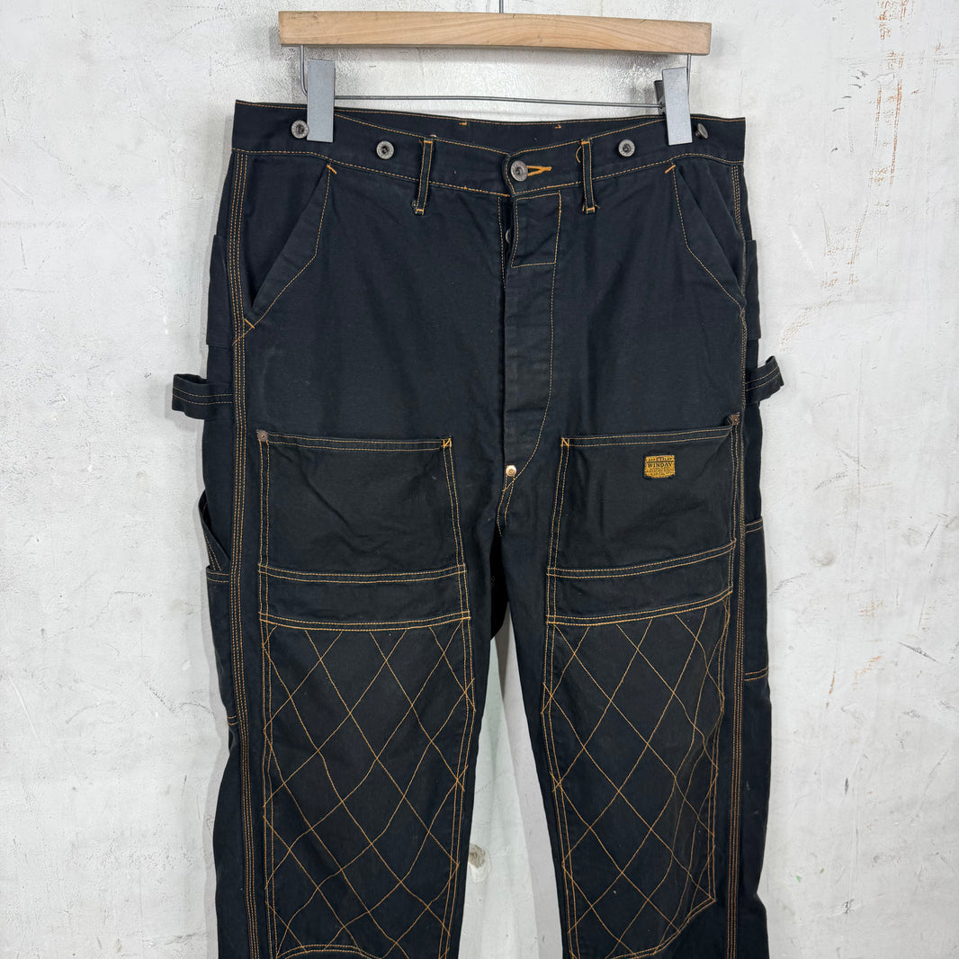 Kapital Contrast Stitched Carpenter Pants
