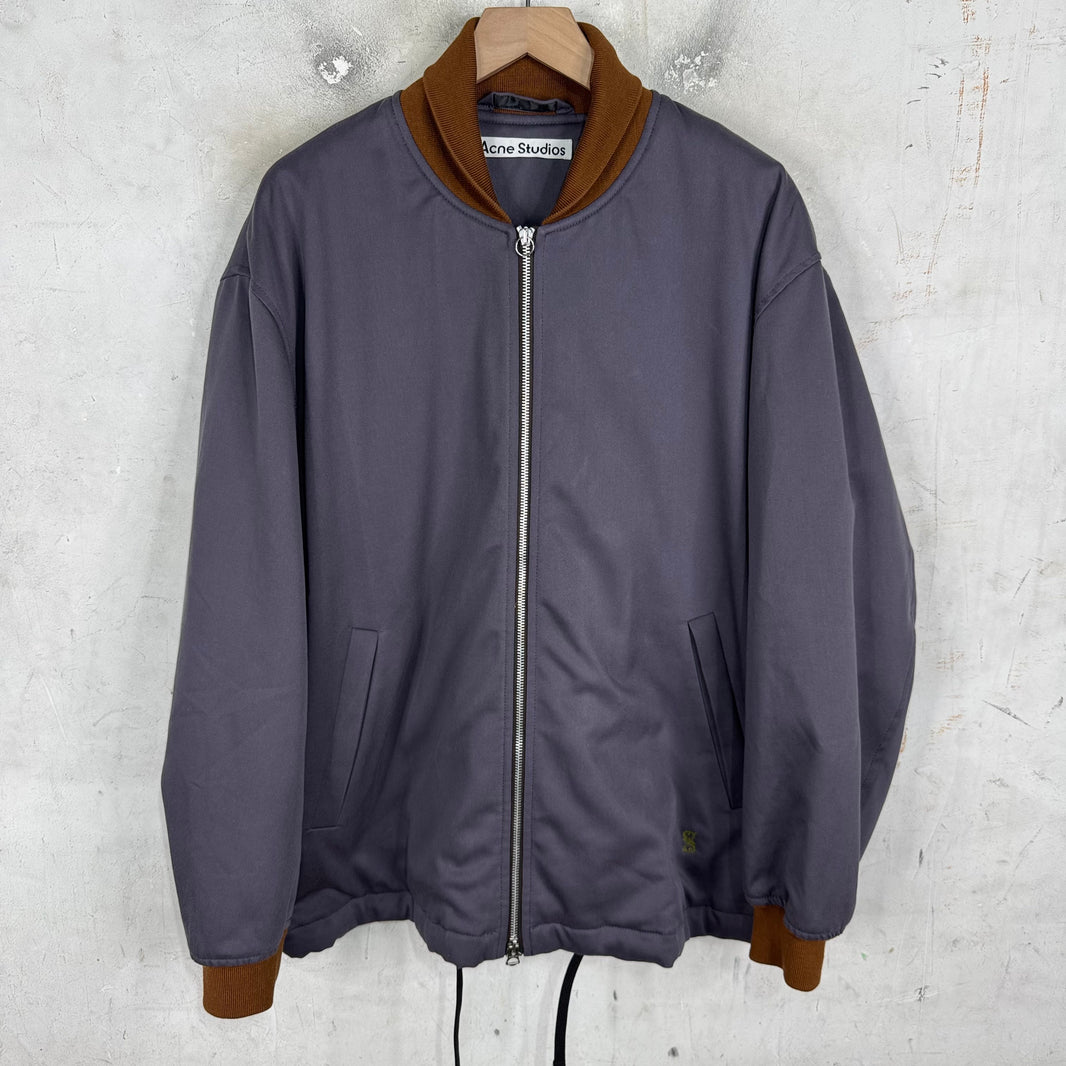 Acne Studios Purple Roll Collar Jacket