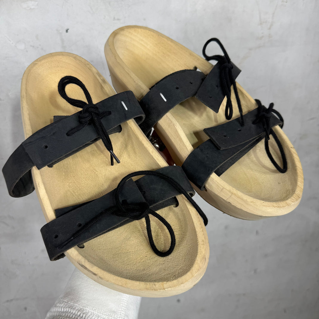 Margiela Wooden Strapped Clogs