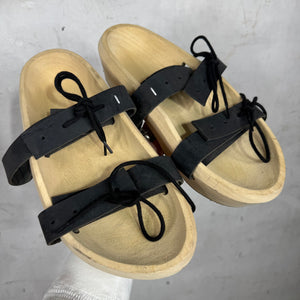 Margiela Wooden Strapped Clogs