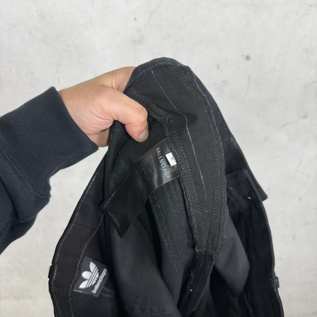 Balenciaga x Adidas Black 3 Stripe Denim