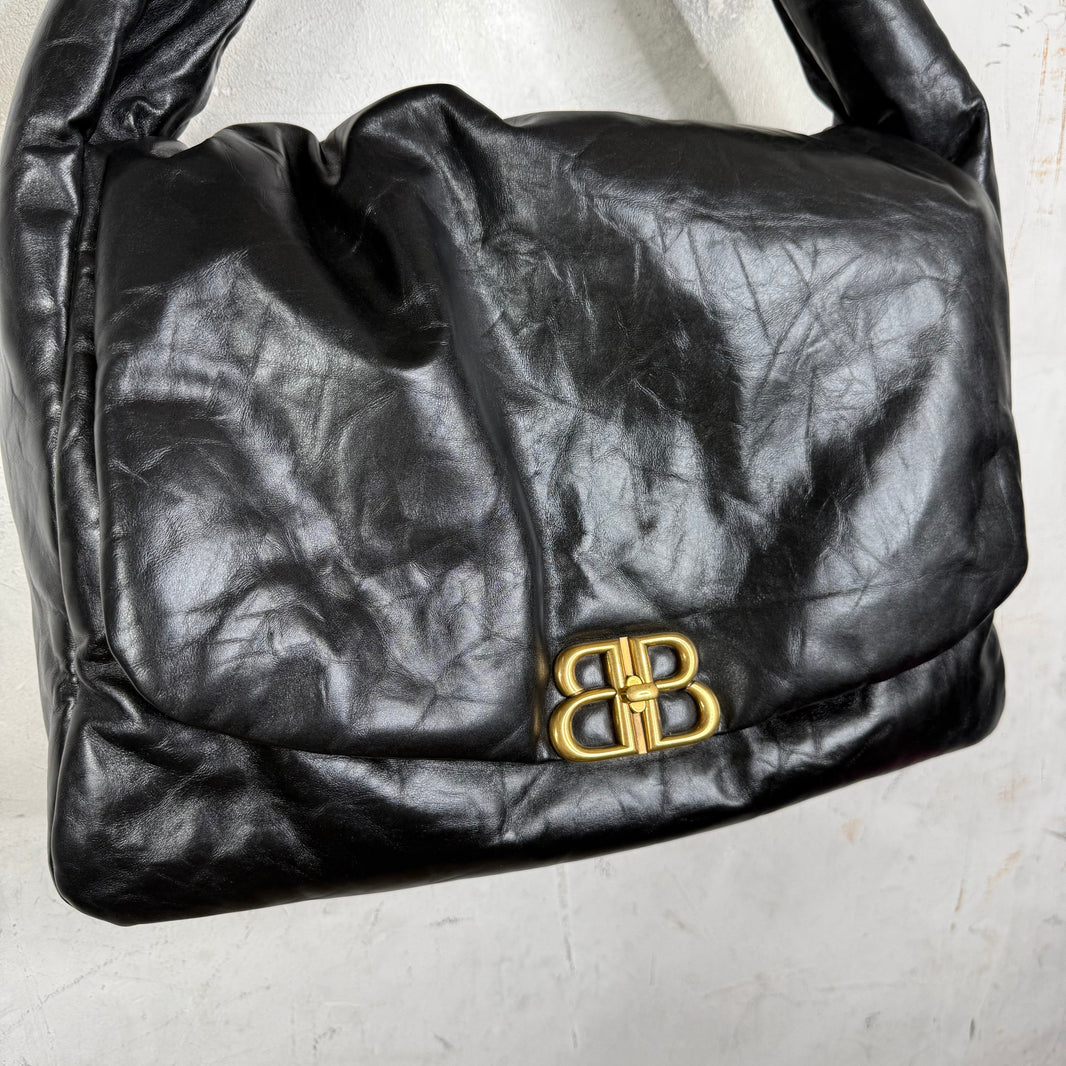 Balenciaga Leather Large Monaco Bag