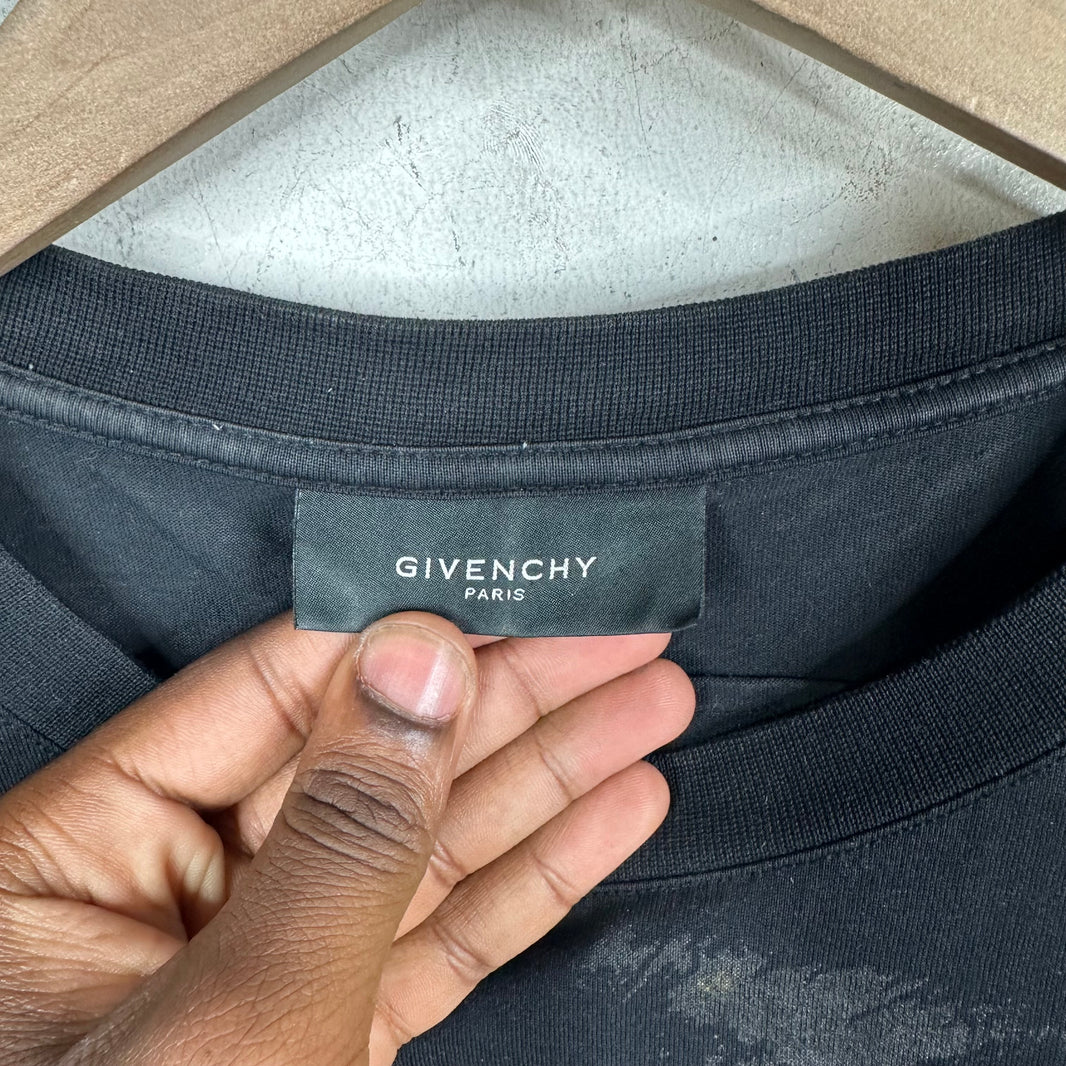Givenchy Painted Black Rottweiler T-Shirt