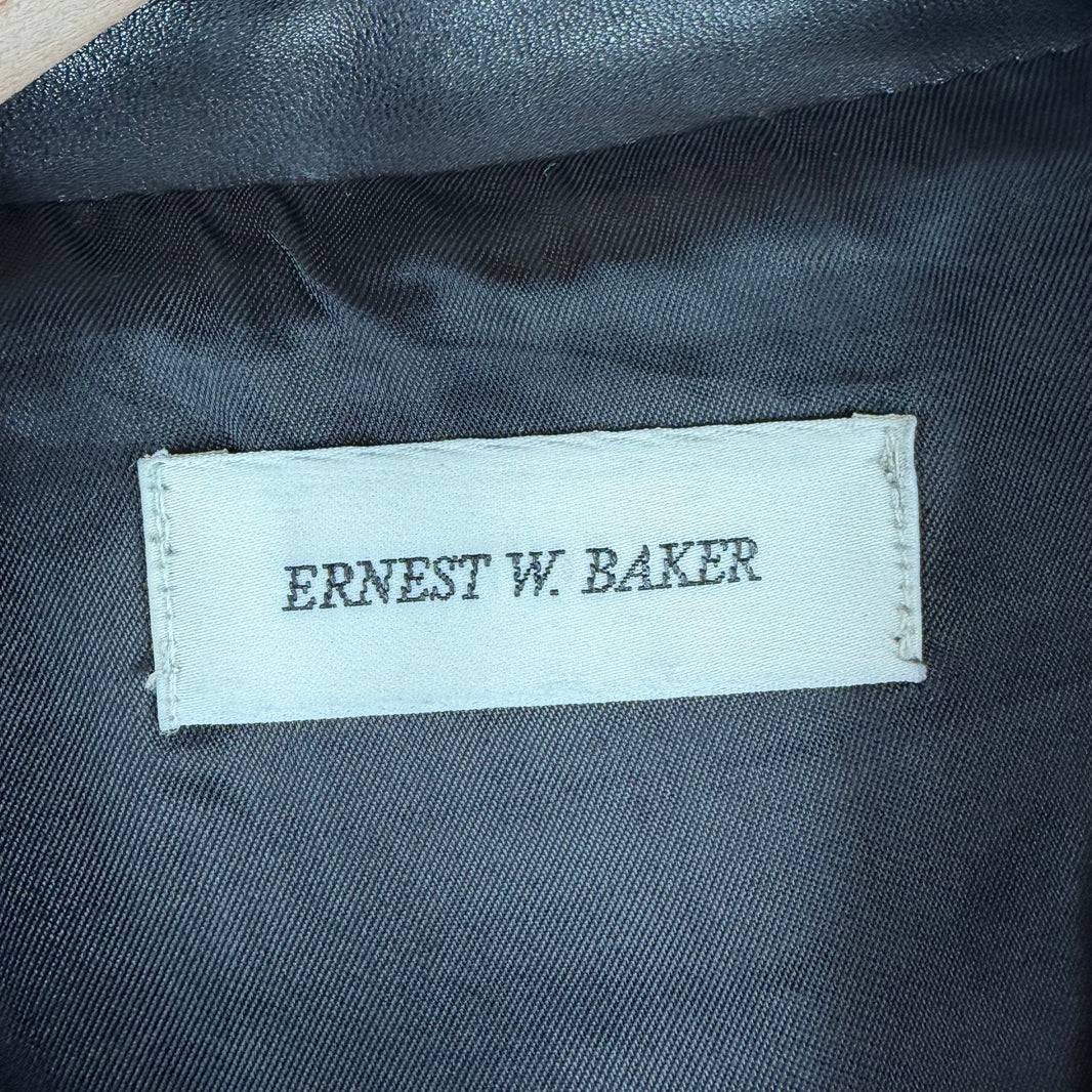 Ernest W Baker Lamb Leather Zip Up Jacket