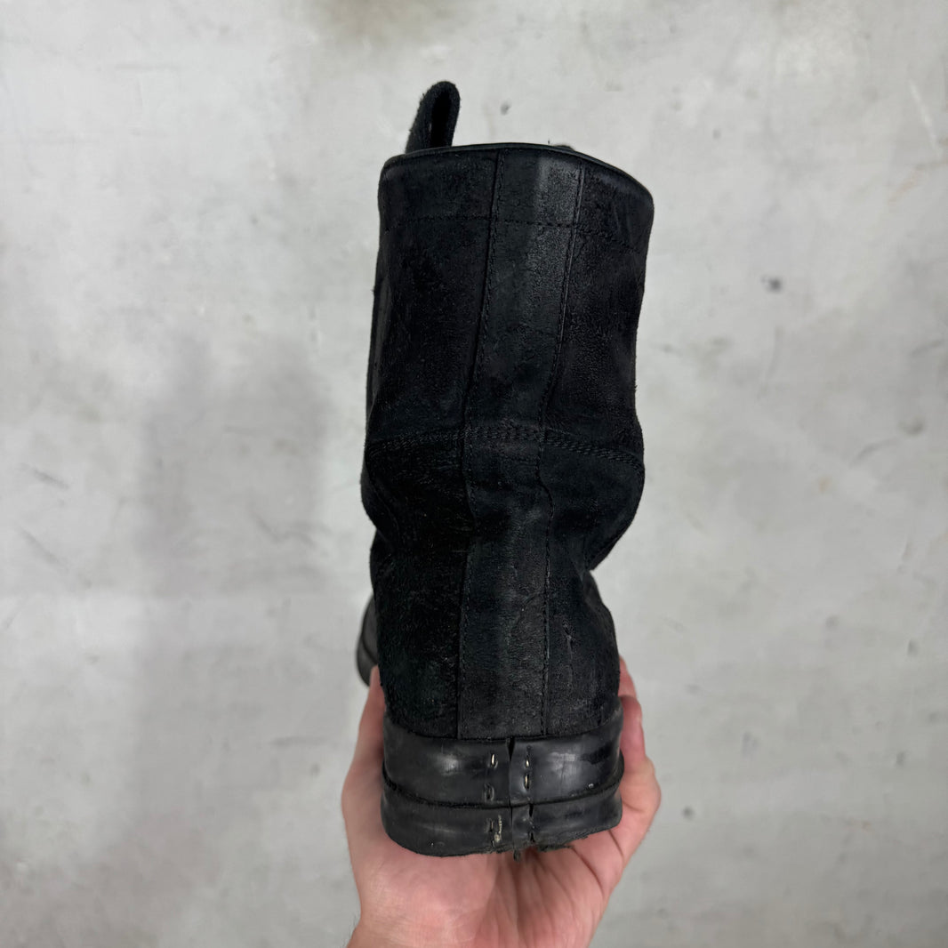 Rick Owens Suede Pull Boots