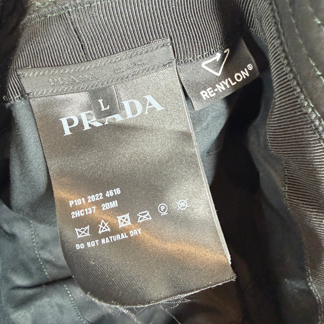 Prada Plaque Re-Nylon Bucket Hat
