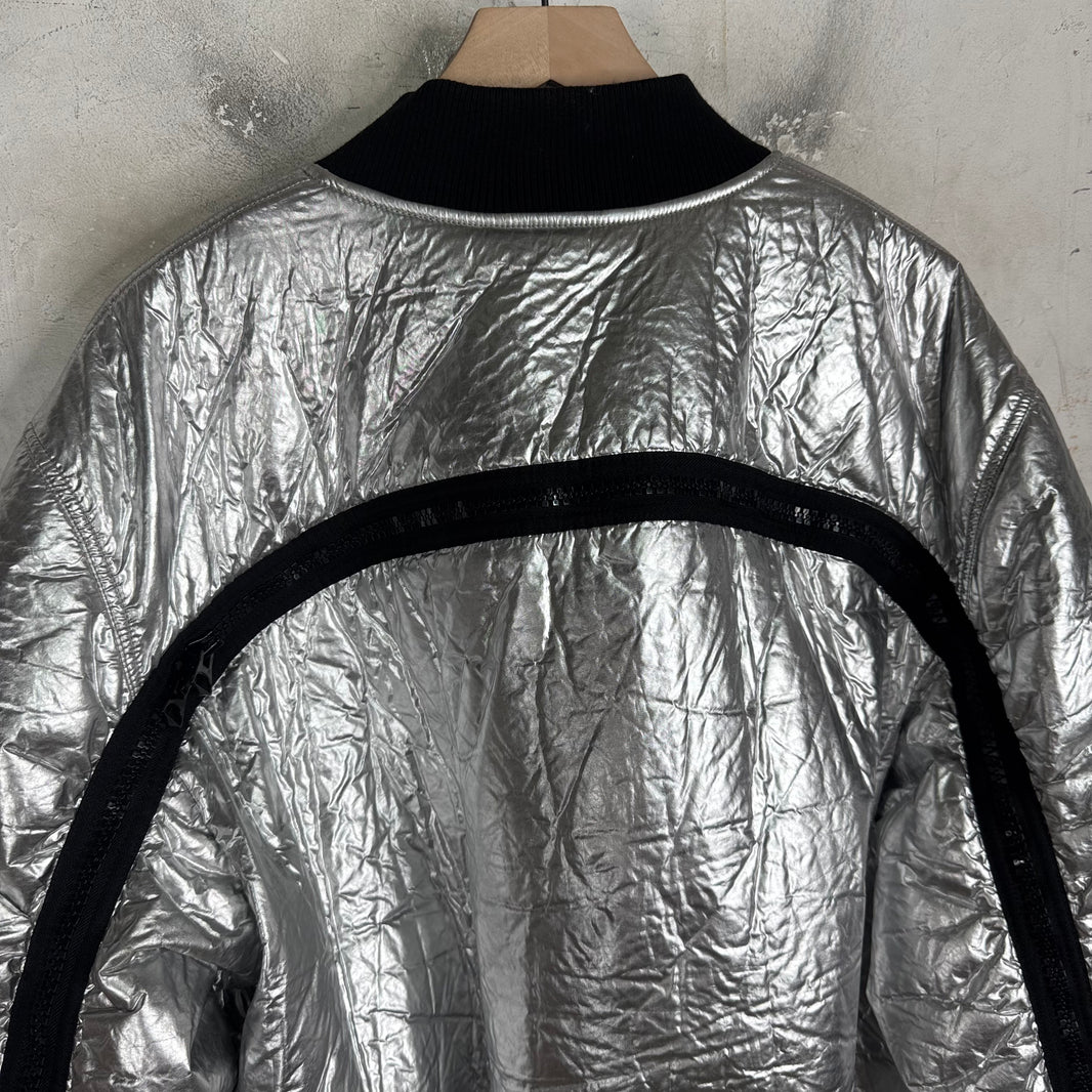 Dries Van Noten Silver PVC Backzip Bomber