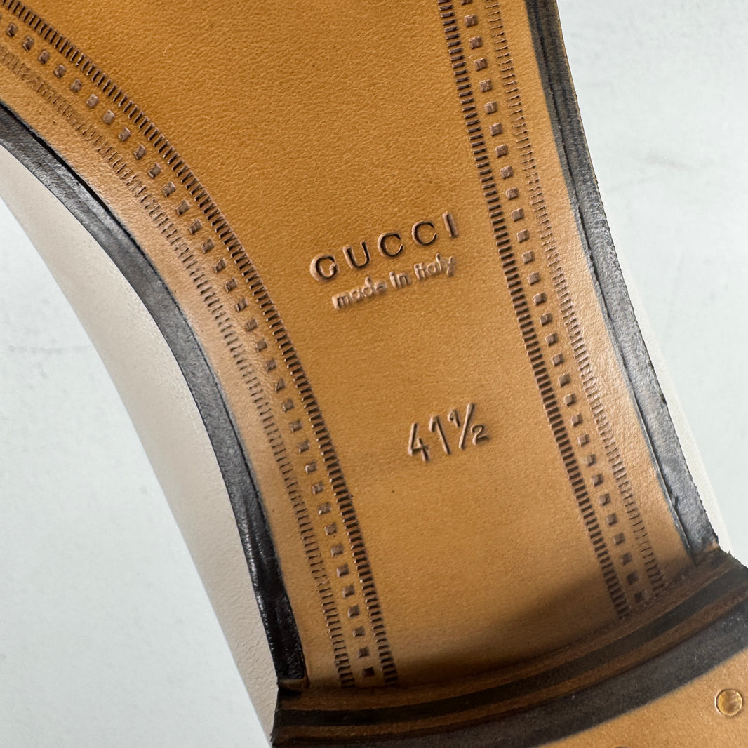 Gucci Horsebit White Loafer
