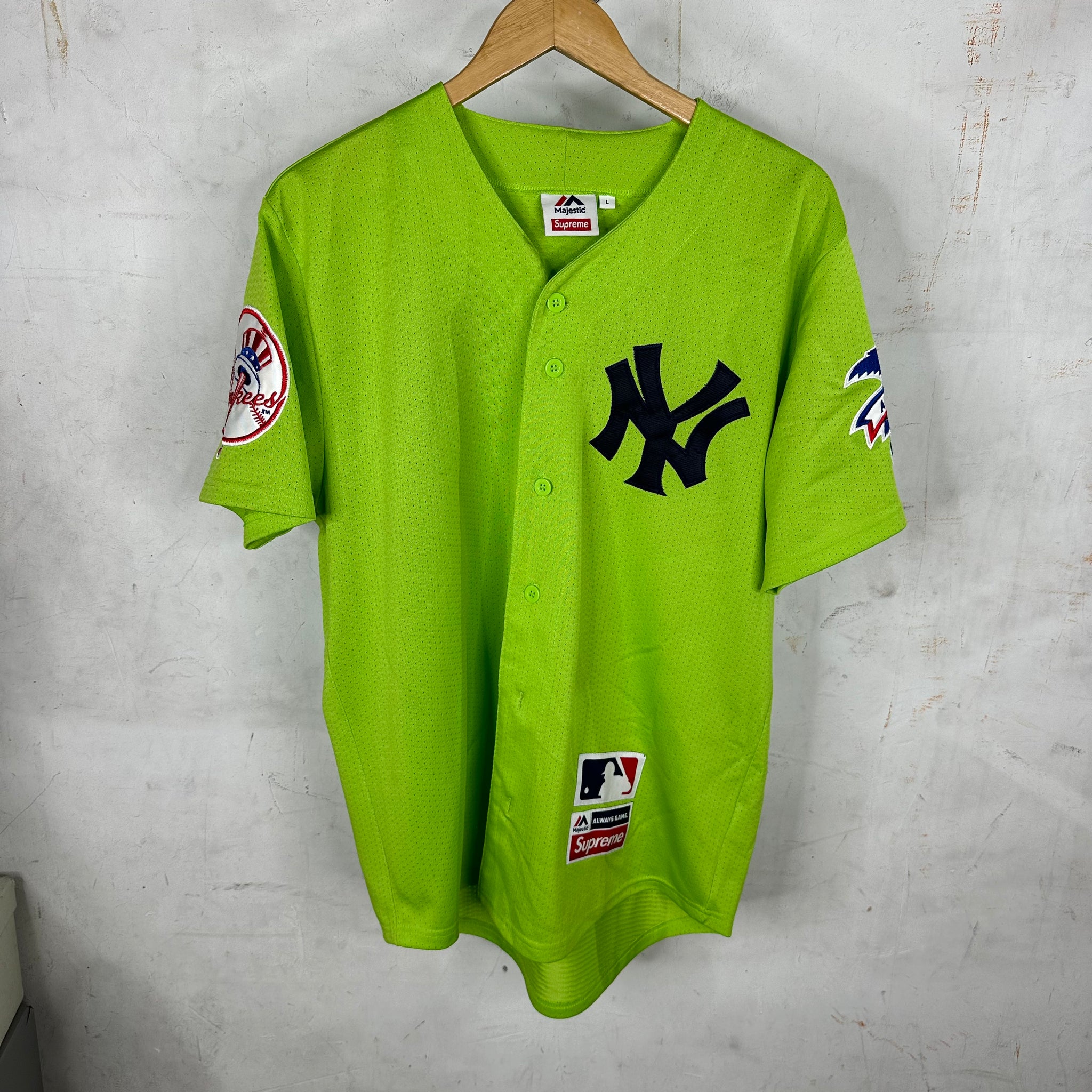 Supreme Yankees Green Mesh Jersey