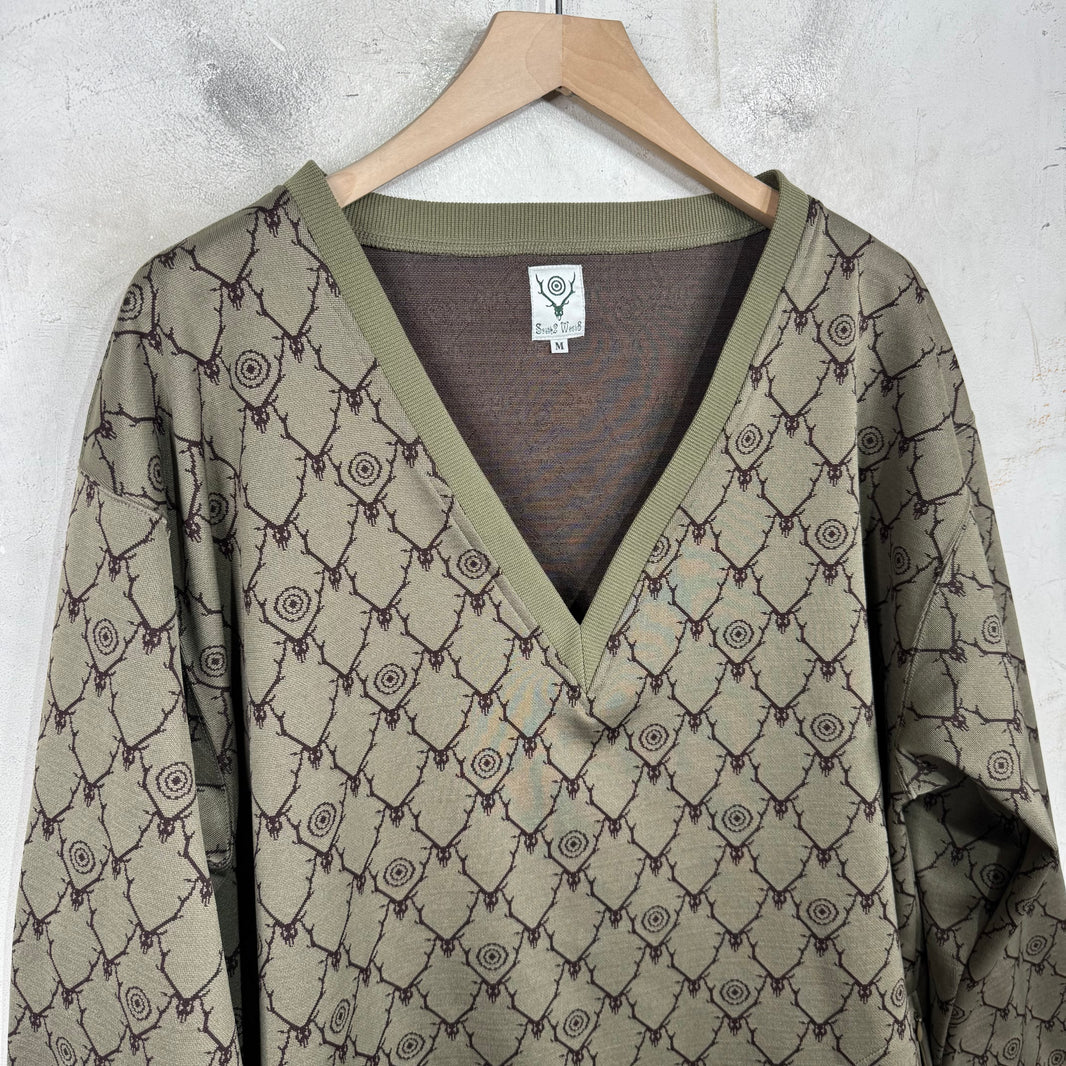 South2West8 V-Neck Logo LS Shirt