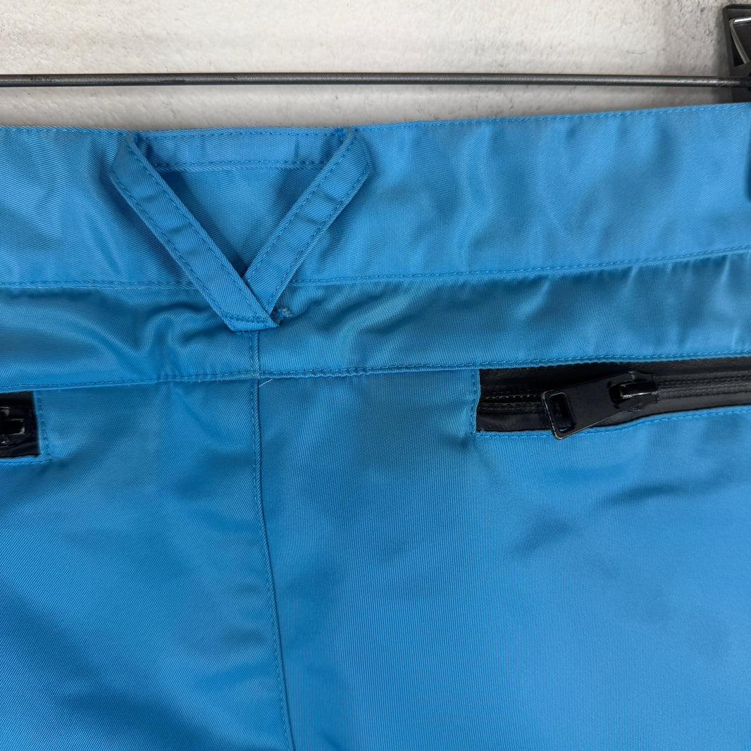 Bottega Veneta Blue Pipped Zipper Nylon Pants