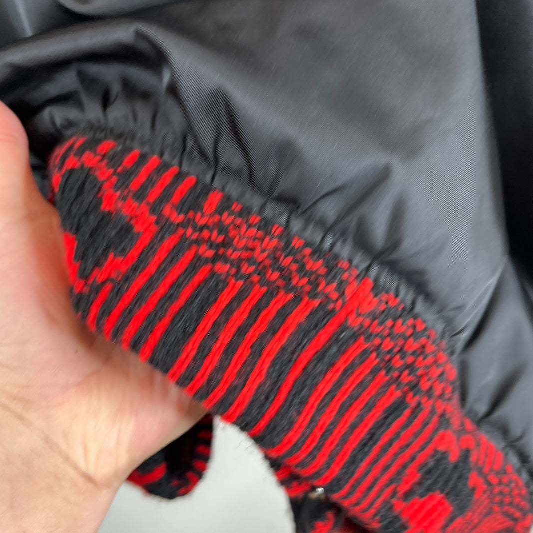 Prada Red Knit Puffer Jacket