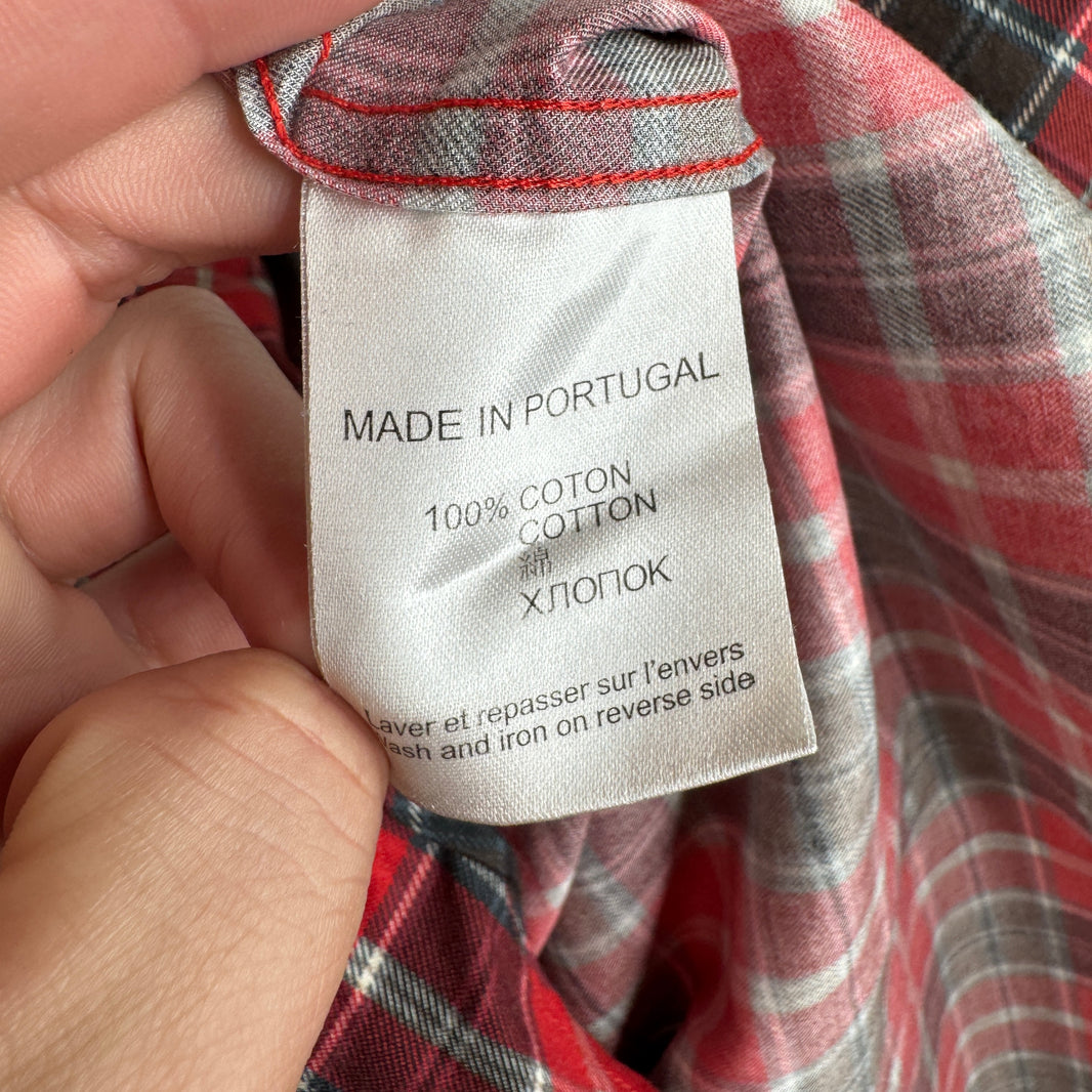 Givenchy Star Neck Logo Button Up Flannel