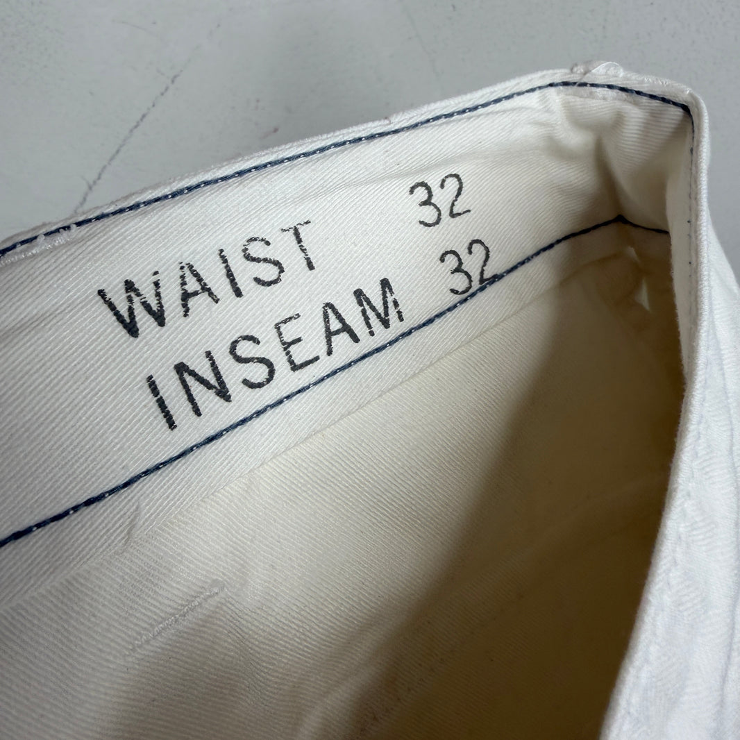 RRL White Herringbone Pants