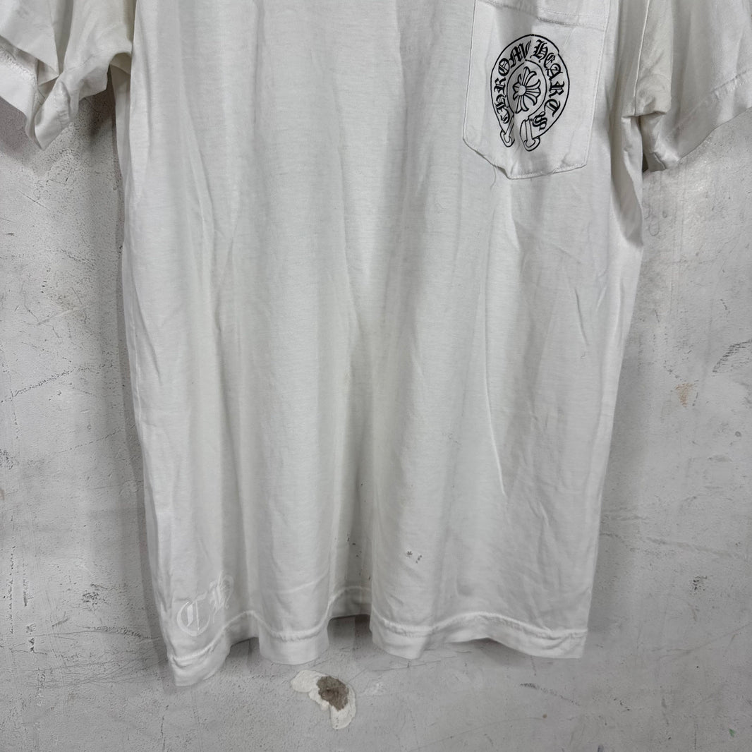 Chrome Hearts White Smoked Horseshoe T-Shirt