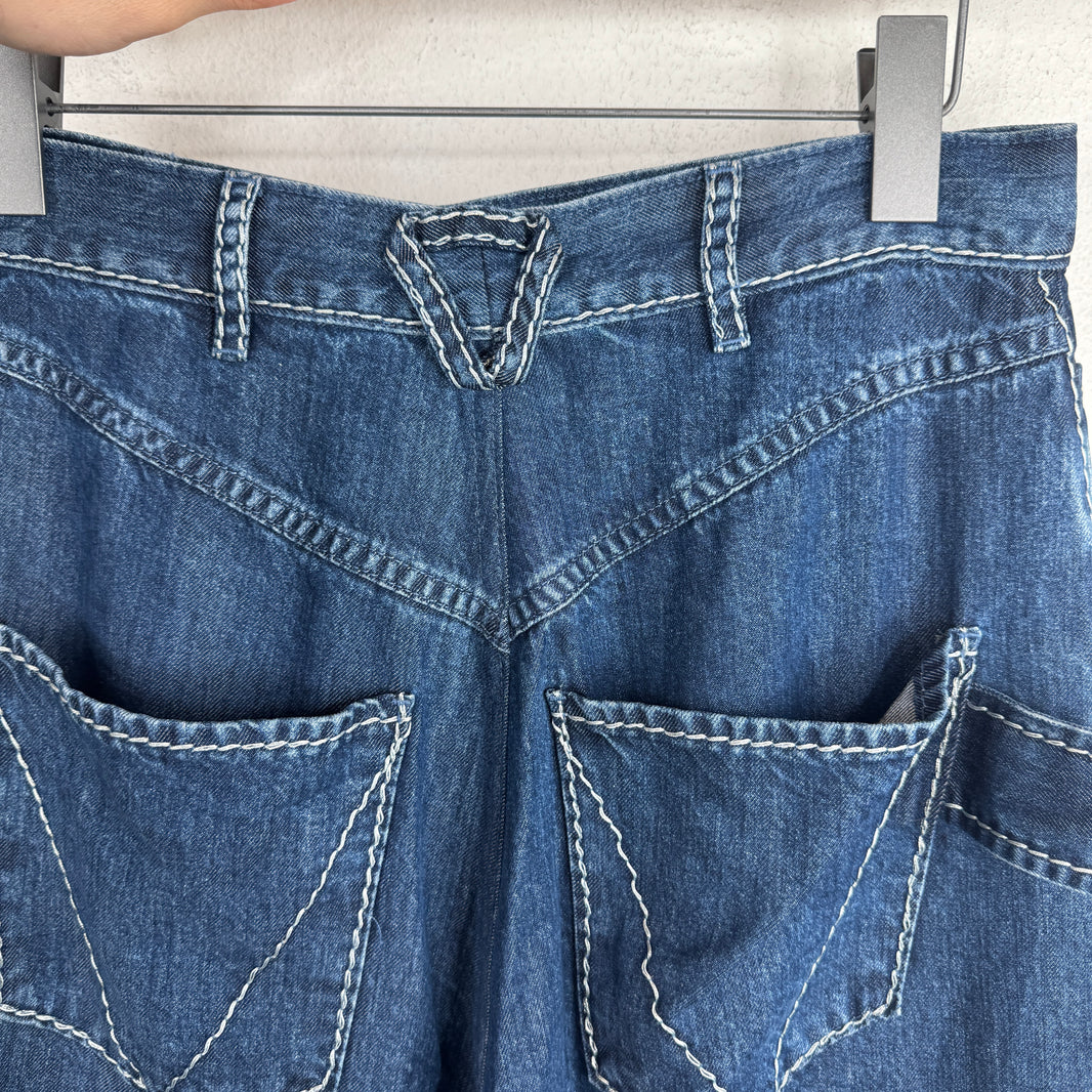 Bottega Veneta Salon 1 Contrast Stitch Pants