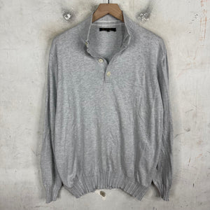 Loro Piana Ribbed Half Buttoned Light Sweater