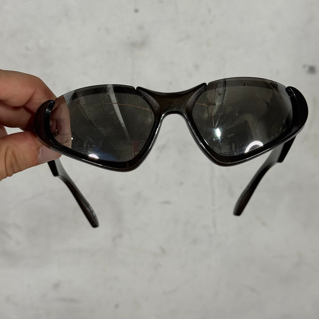 Balenciaga Black Glossy Reverse Xpander Sunglasses