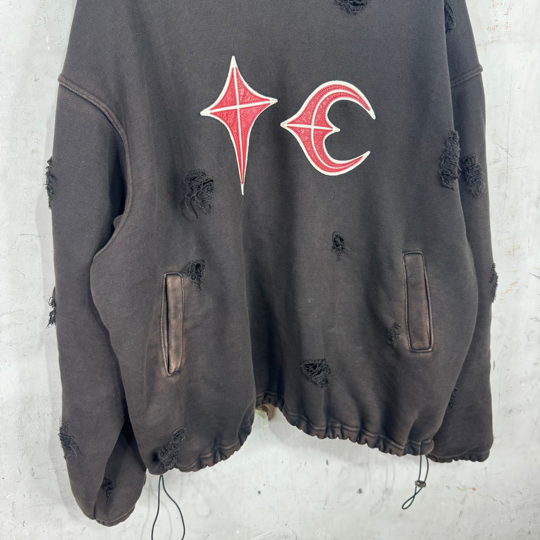 Thug Club Distressed Faded Logo Hoodie
