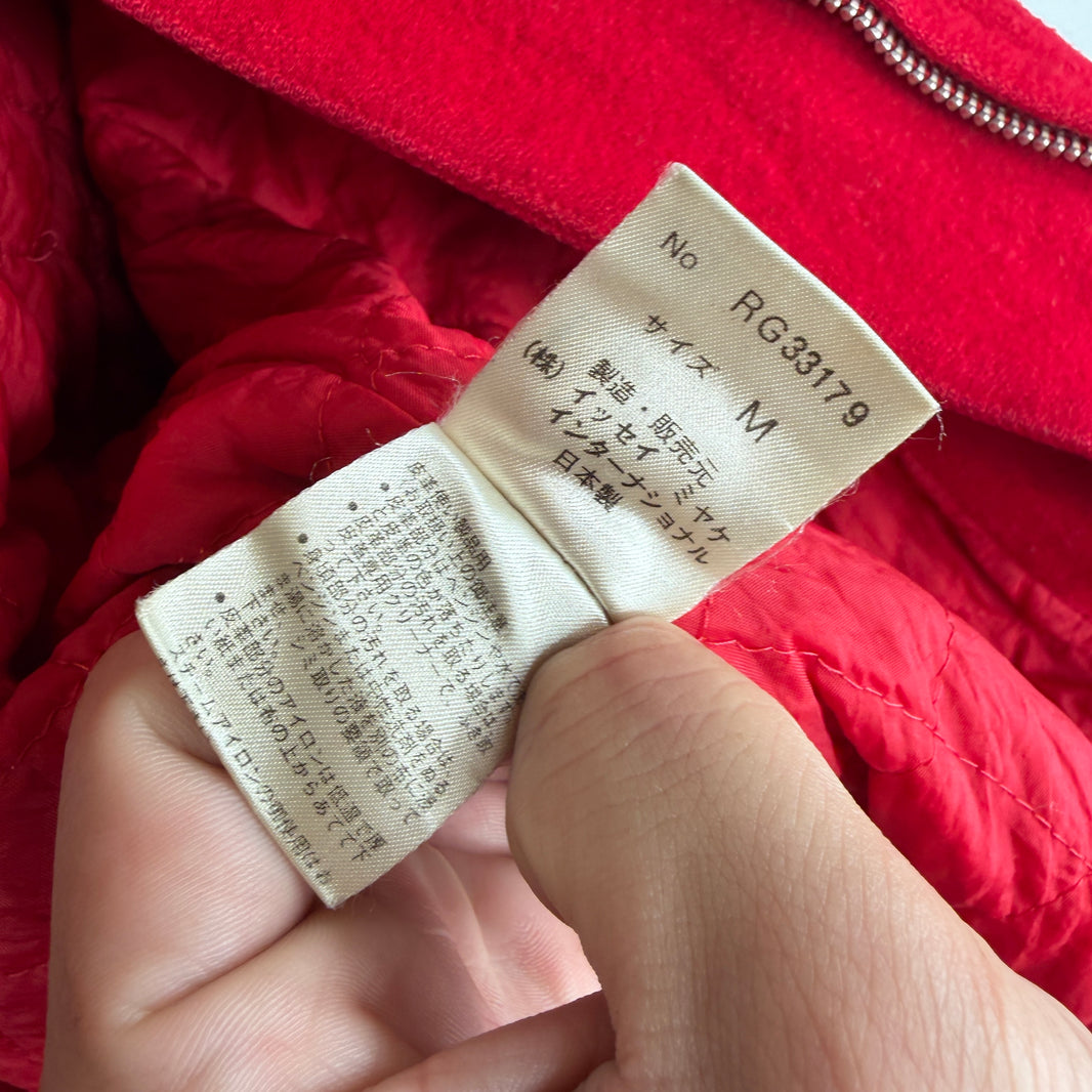 Issey Miyake Red IS Varsity Jacket