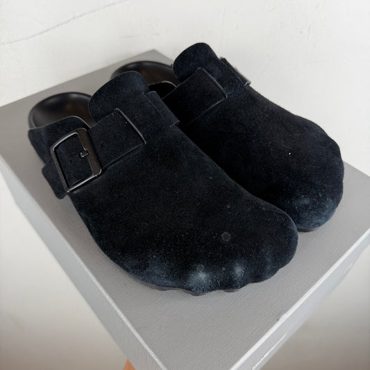Balenciaga Black Suede Sunday Mule