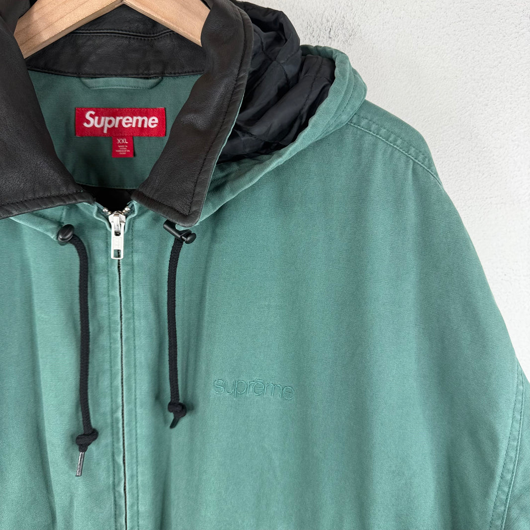 Supreme Leather Collar Work Jacket