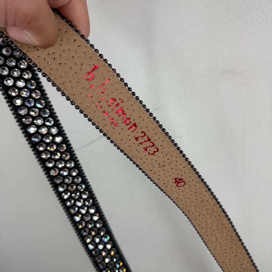 BB Simon Black Croc Belt