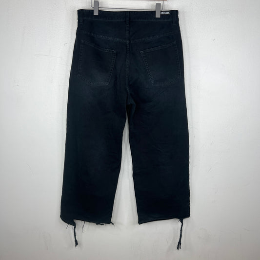 Balenciaga Black Baggy Drawstring Jeans