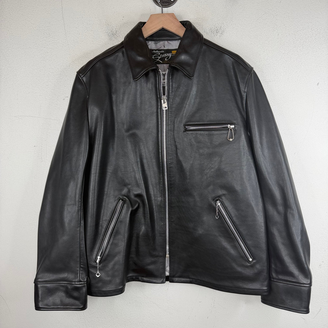 Stussy Junya Watanabe CDG Black Leather Jacket