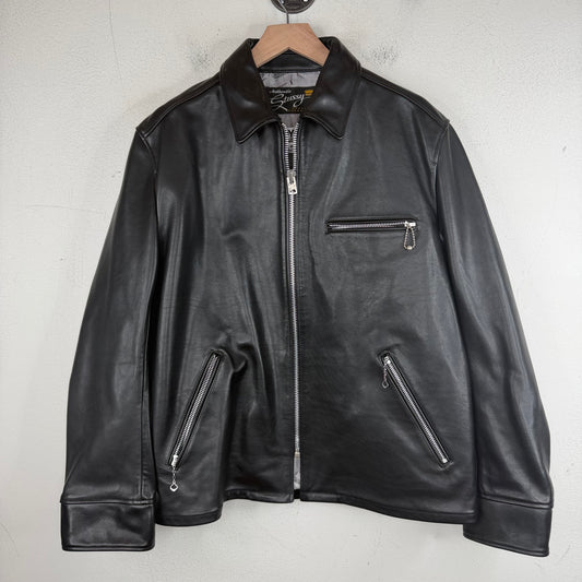 Stussy Junya Watanabe CDG Black Leather Jacket