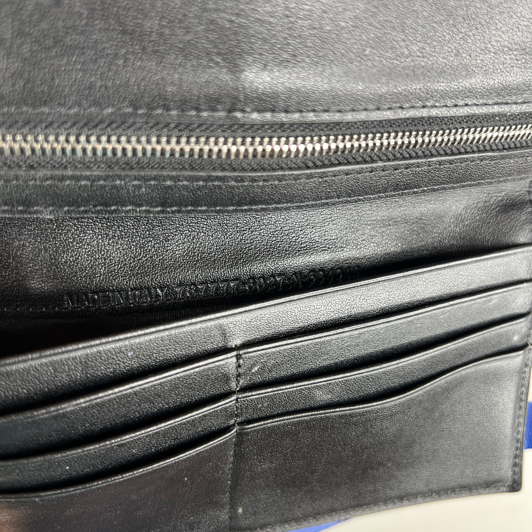 Balenciaga Red Two Ticket Passport Long Wallet