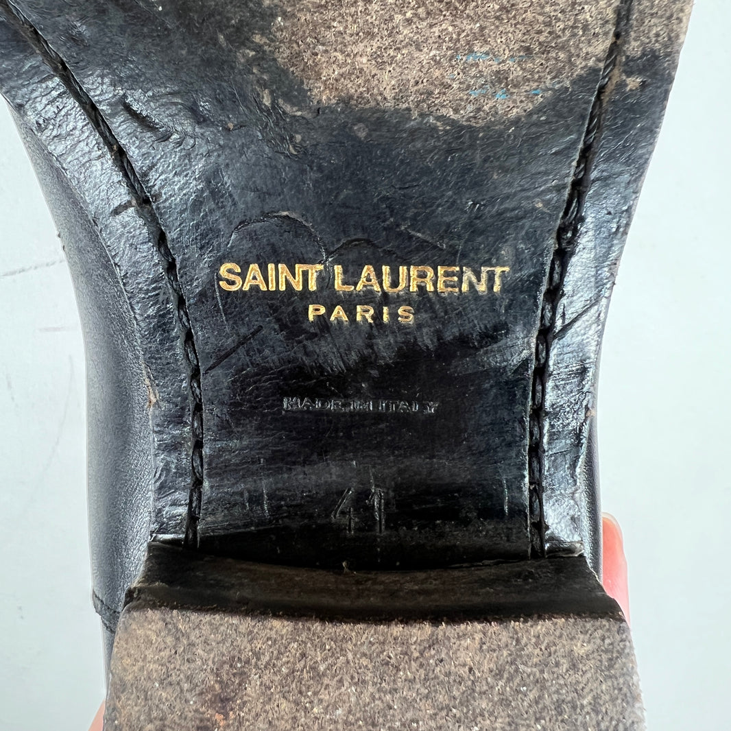 Saint Laurent Black Wyatt Chelsea Boots