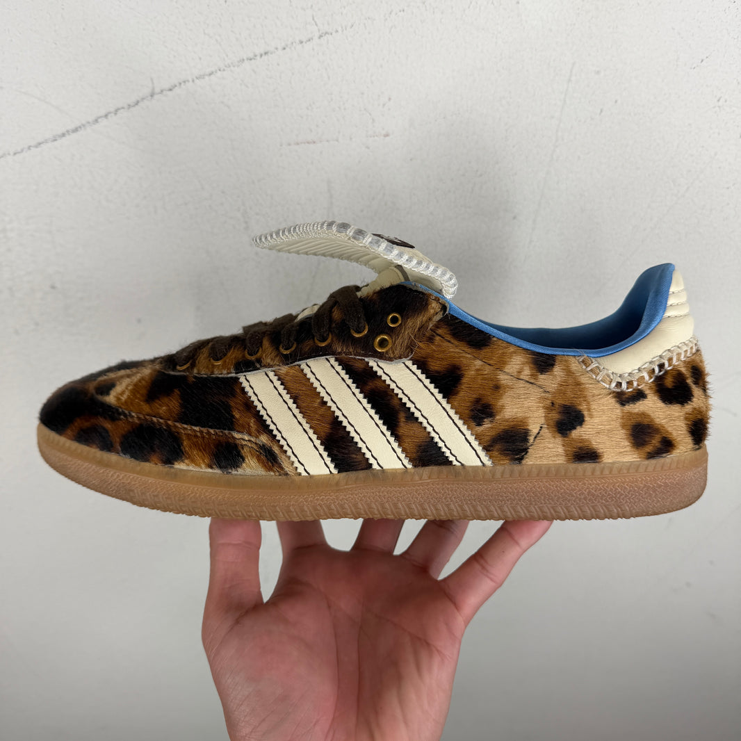 Adidas Wales Bonner Leopard Ponyhair Samba Sneakers